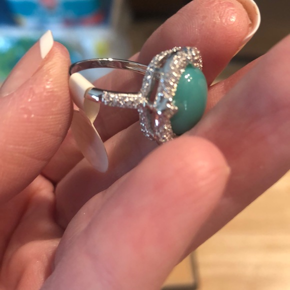 Buy 2 get 1 free natural green opal ring - Picture 5 of 5